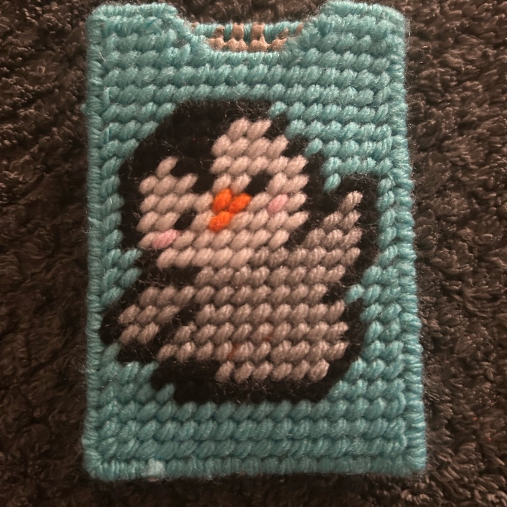 Handcrafted Penguin card holder